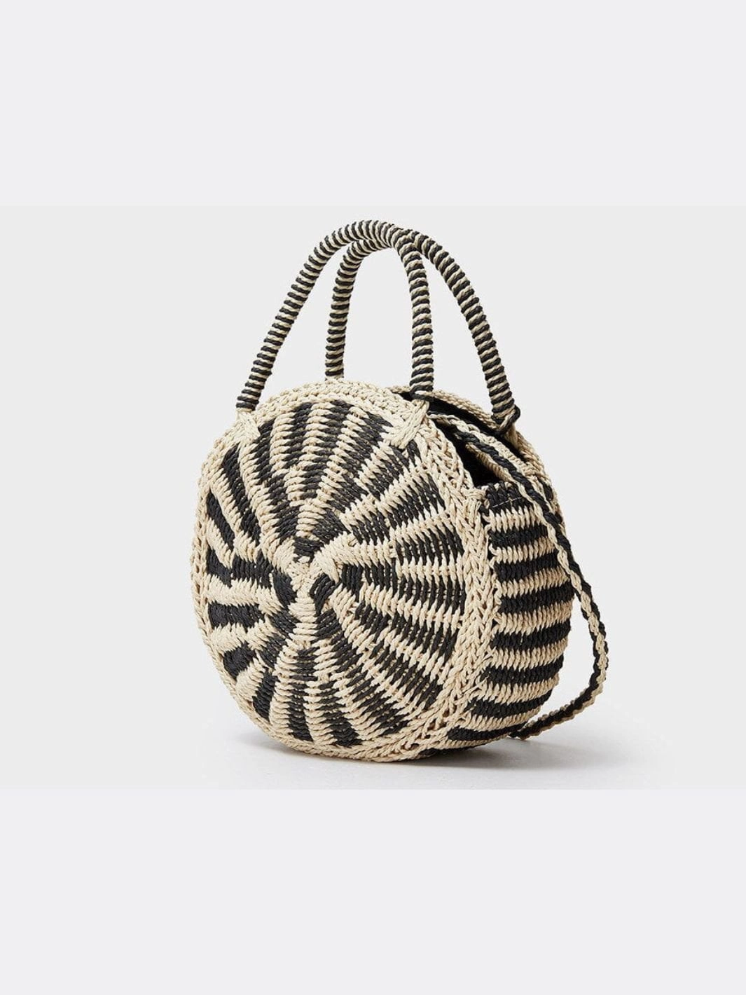 Work Office Round Spiral Woven Crossbody Bag ?C Handcrafted Tote
