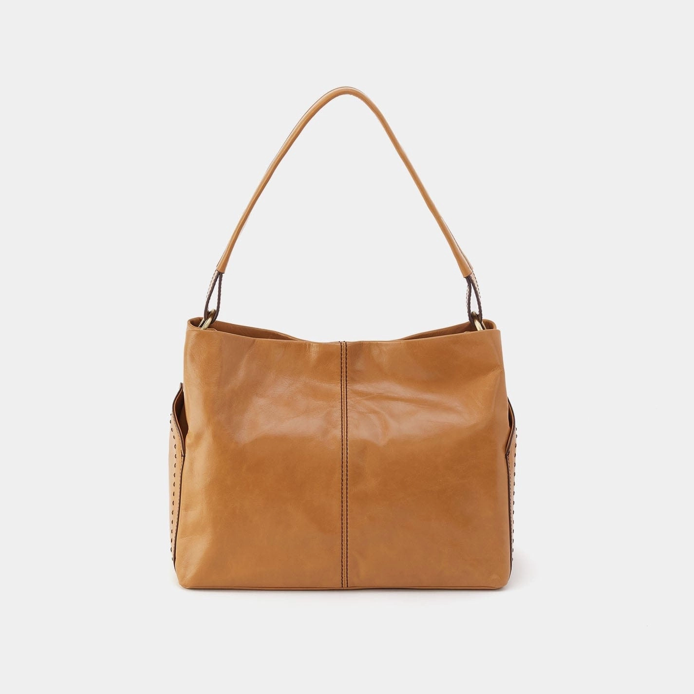 Hobo Seneca Shoulder Bag Polished Leather in Natural Outdoor Carry