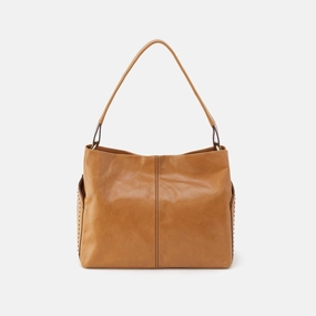 Hobo Seneca Shoulder Bag Polished Leather in Natural Outdoor Carry