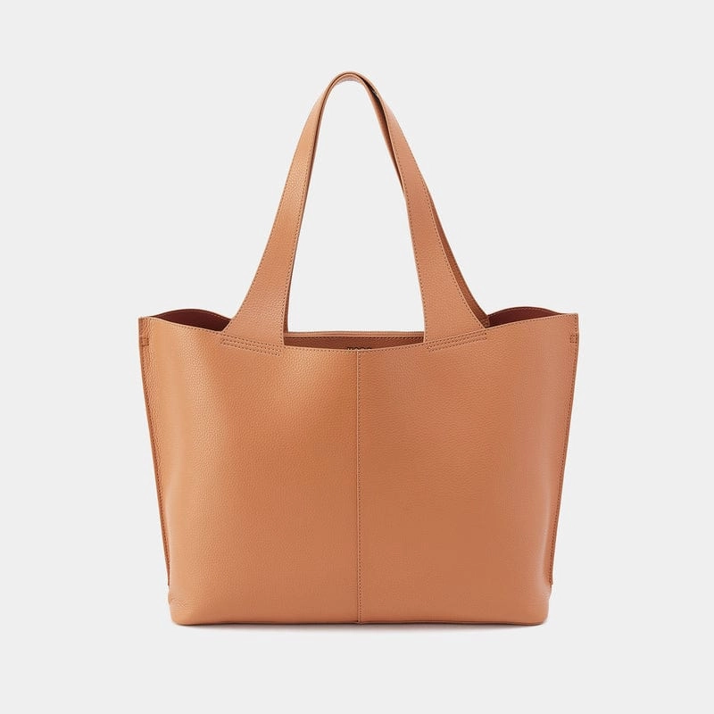 Modern Gear Vida Large Tote in Micro Pebbled Leather - Biscuit