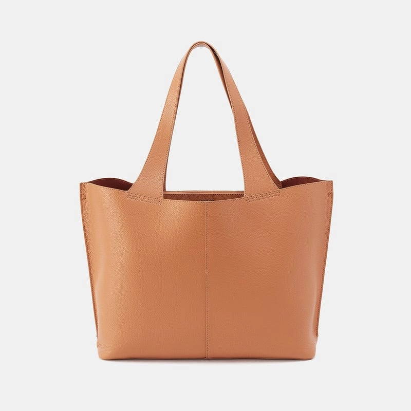 Work Essential Iconic Spirit Vida Large Tote in Micro Pebbled Leather - Biscuit