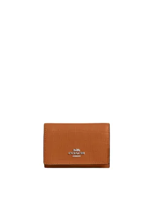 Secure Design Chic Utility Coach Micro Wallet In Washed Orange CU914