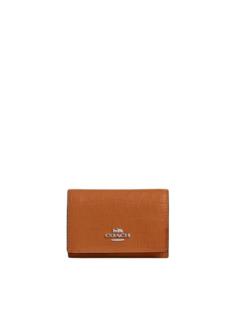 Secure Design Chic Utility Coach Micro Wallet In Washed Orange CU914
