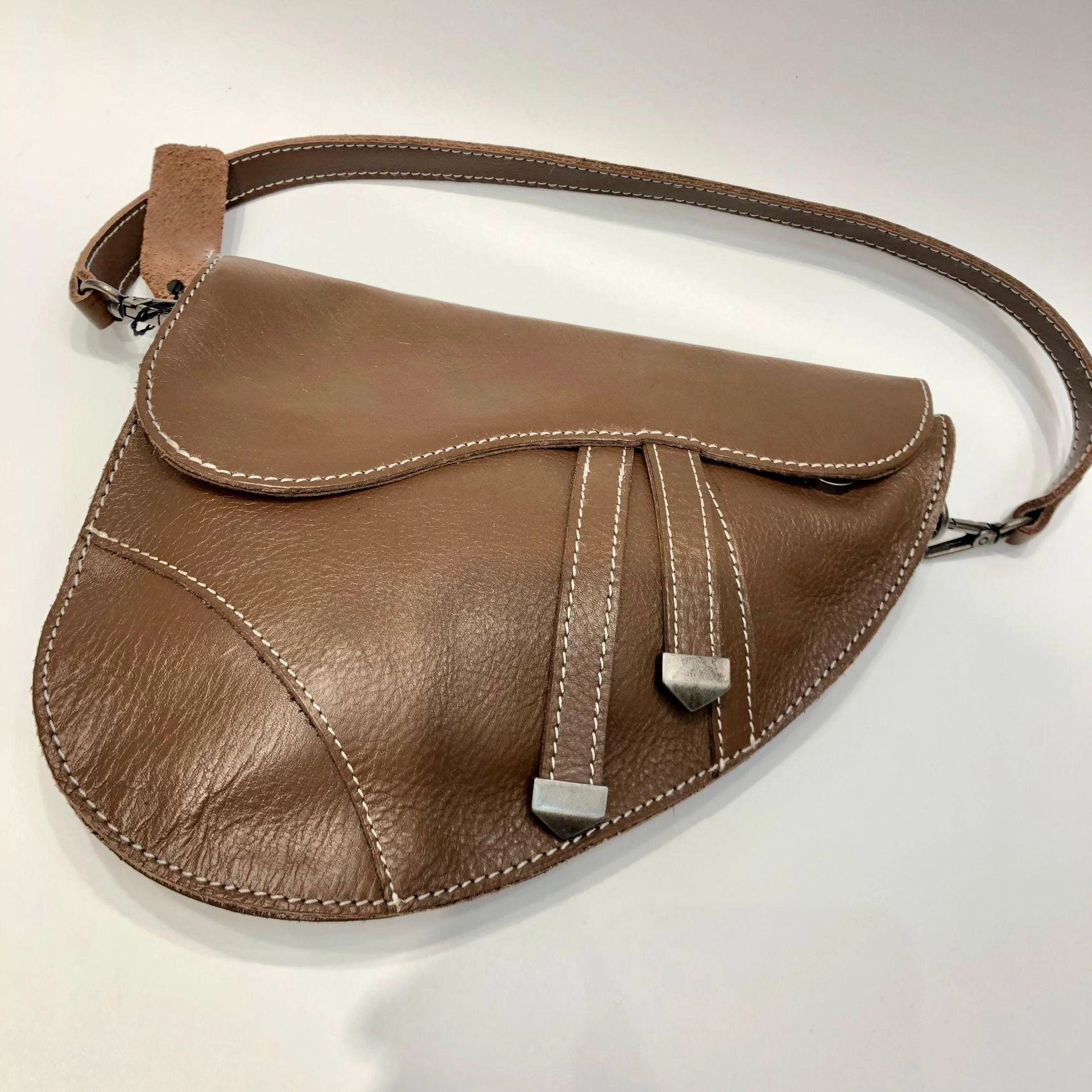 Vintage Designer Saddle Bag | Cowhide Leather Handbag | Retro Handcrafted Women Crossbody Bag, Gift for Her Smart Carry Casual Everyday