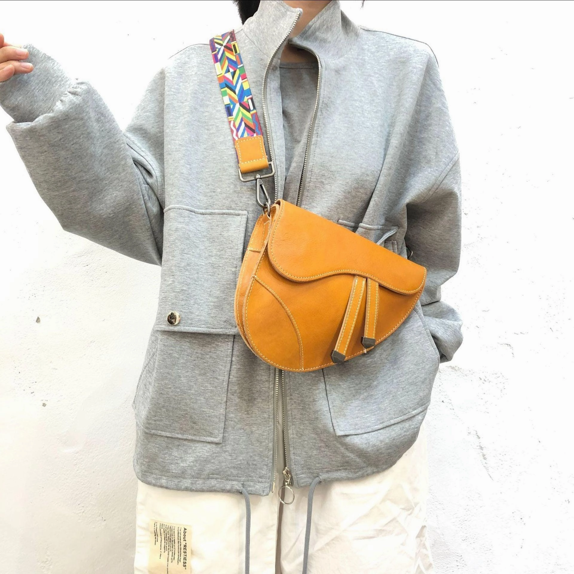 Vintage Designer Saddle Bag | Cowhide Leather Handbag | Retro Handcrafted Women Crossbody Bag, Gift for Her Casual Journey Minimalist Reliability