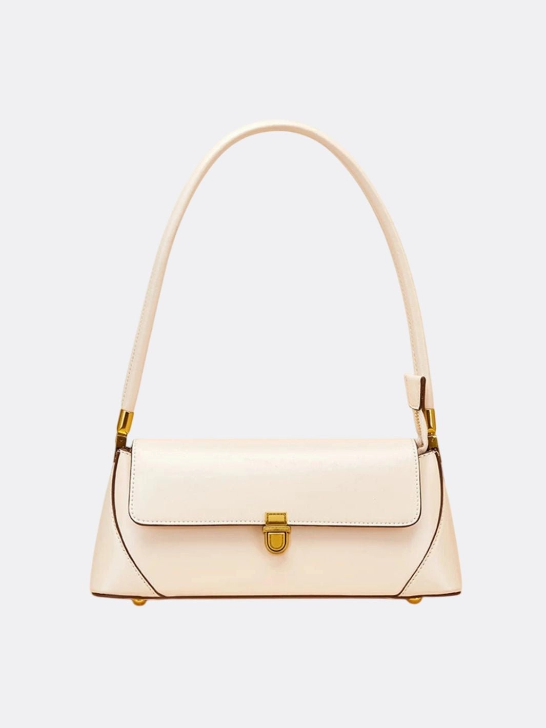 Fashion Texture Minimal Appeal Vivienne Retro Baguette Bag ?C Structured Leather Shoulder Purse