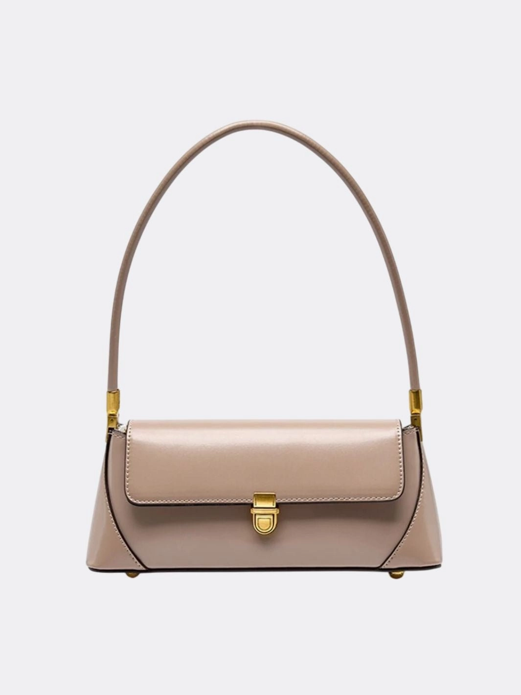 Easy Storage Lightweight Travel Vivienne Retro Baguette Bag ?C Structured Leather Shoulder Purse