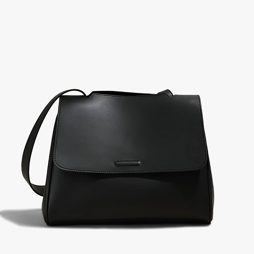 Aurora Leather Crossbody Bag ?C Women's Minimalist Shoulder Bag in Brown Daily Utility