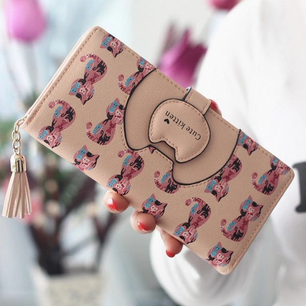 Wallet - Cute Kitties Large Minimalist Function Everyday Style