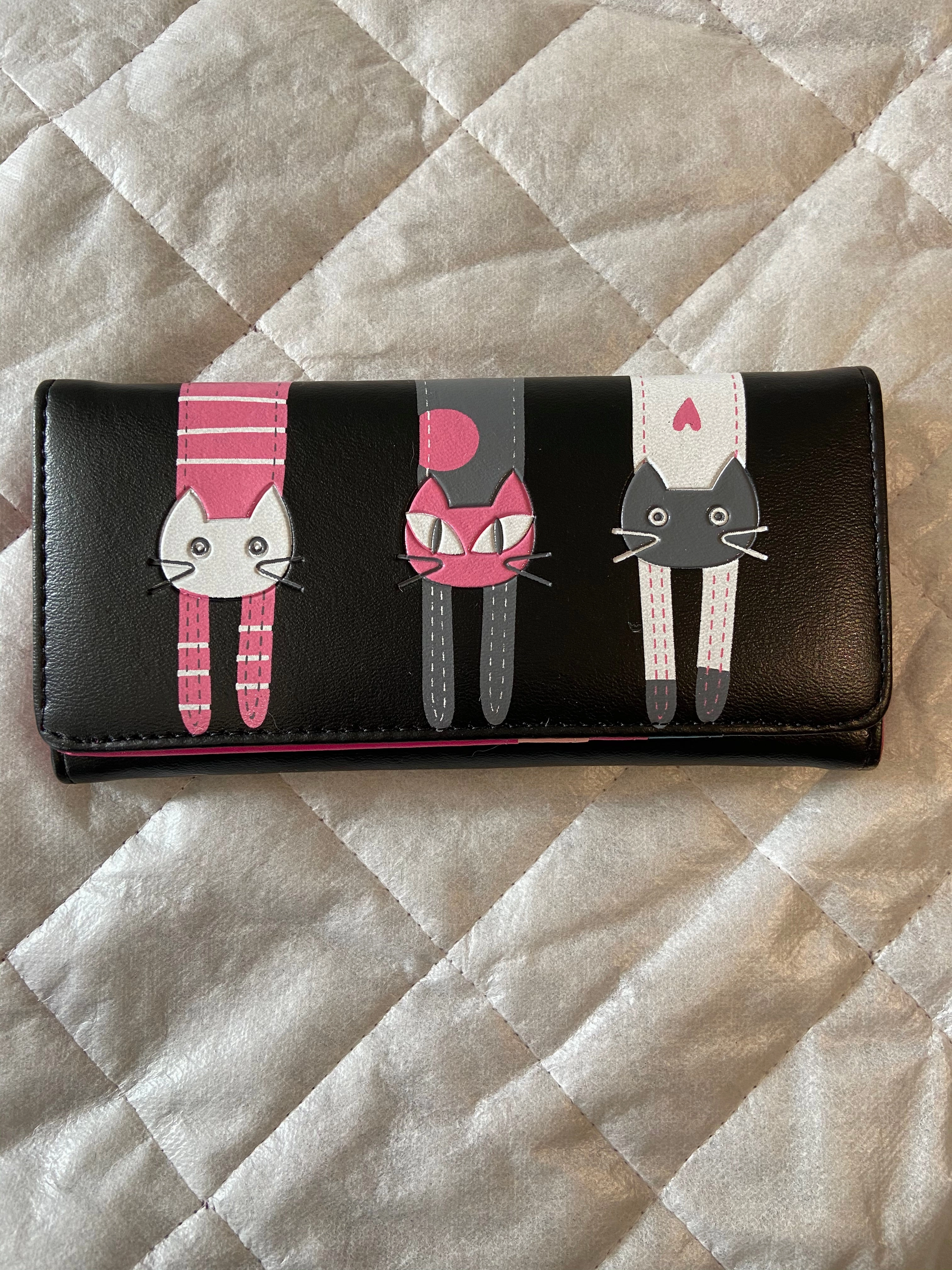 Lightweight Journey Fashion Simplicity Wallet - Stretching Kitties - Large