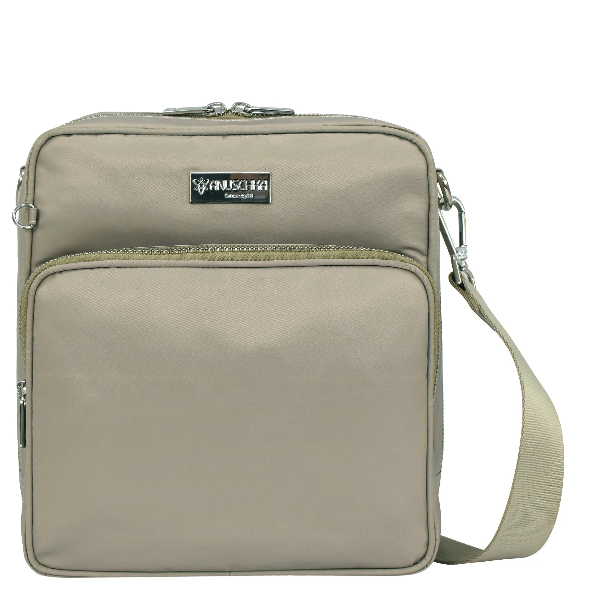 Wanderlust Luxe Fabric Organizer Crossbody - 12021 Luxurious evening bag Metal Detail