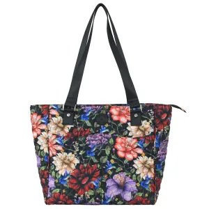 Casual Weekend Evening Glamour Wanderlust Quilted Fabric Tote Bag - 16014