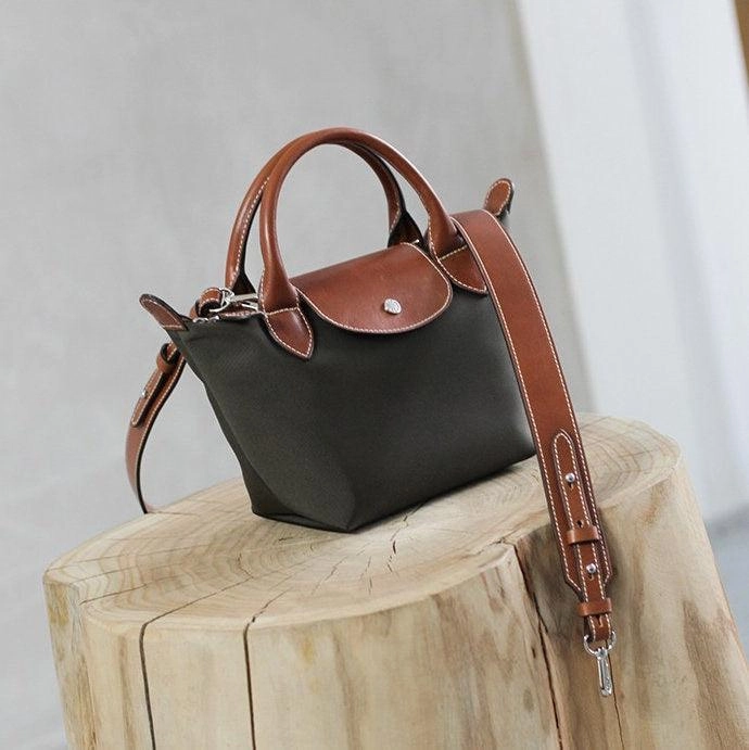 Outdoor Gear Essential Waterproof Nylon and Cowhide Tote Bag, Handcrafted Women Shoulder Bag, Men Traveling Bag, Laptop Bag, Weekend Bag, Work Commutes Bag