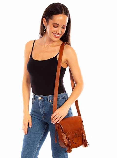Western Shoulder Bag Crossbody With Pick Stitch Elegant Simplicity Practical Everyday