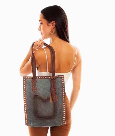 Western Shoulder Tote: Western Details Fashion Utility Simple Utility