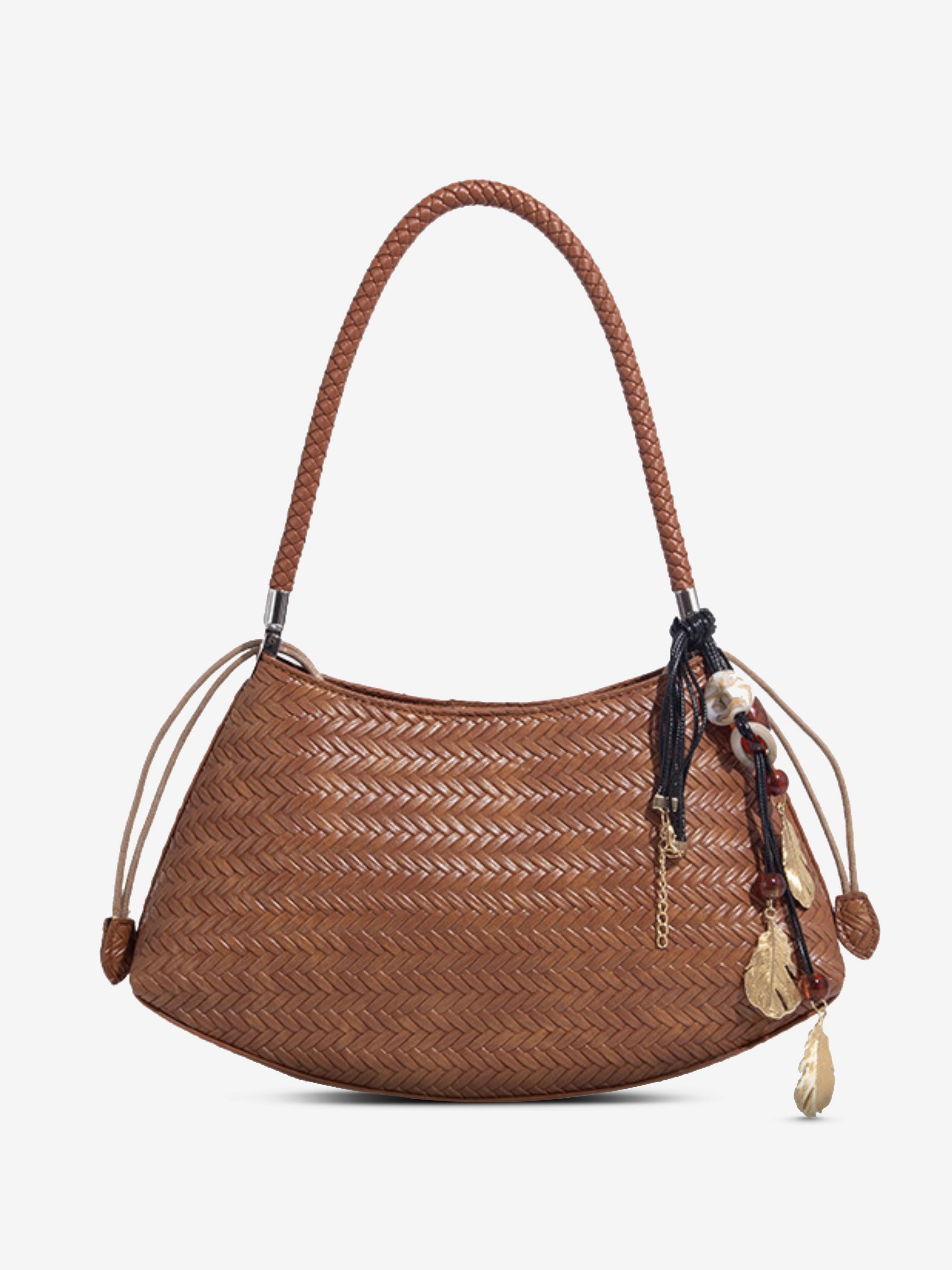 Practical Carry Timeless Design Woven Shoulder Hobo Bag for Women ?C Chic & Boho-Inspired