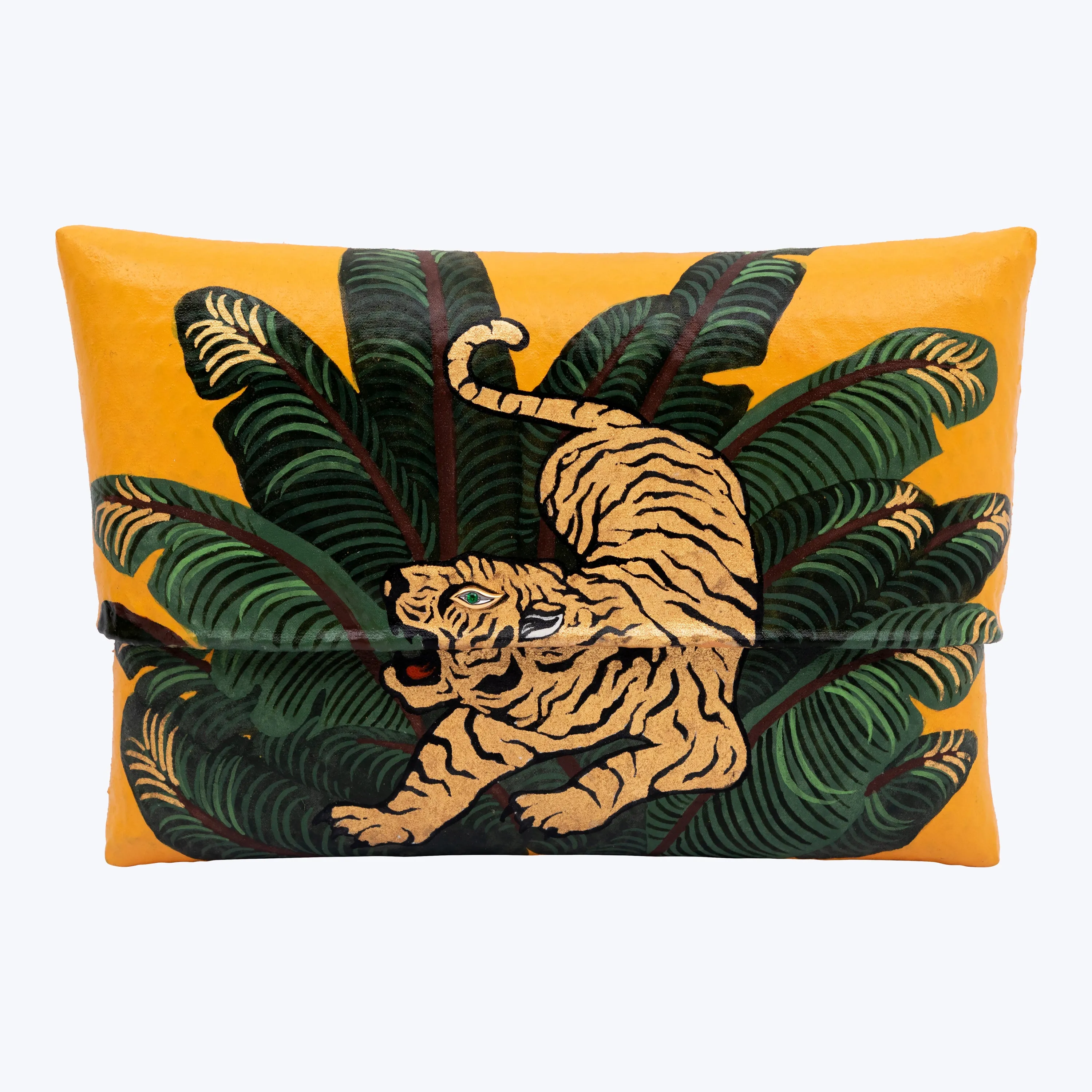 Yellow Jungle Tiger Clutch Functional Fashion Light Carry